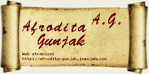Afrodita Gunjak vizit kartica